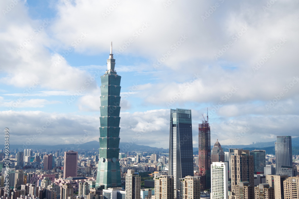 Obraz premium View of Taipei 101 in Taiwan