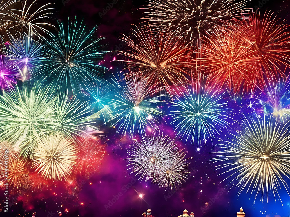 Happy new year fireworks confetti background images collections cute wallpapers ai generated Happy new year fireworks confetti background images collections cute wallpapers ai generated