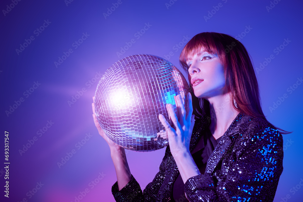 Naklejka premium disco style beauty