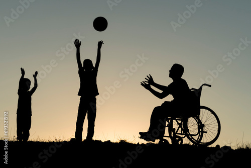 moral support to disabled people photo