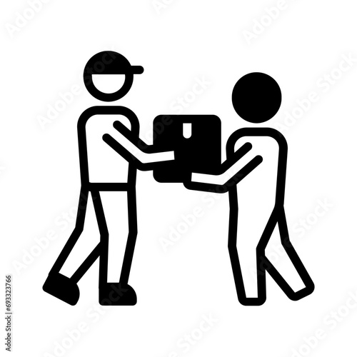 Solid black icon for Handling
