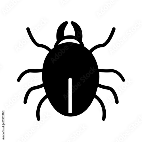 Solid black icon for Dust mite