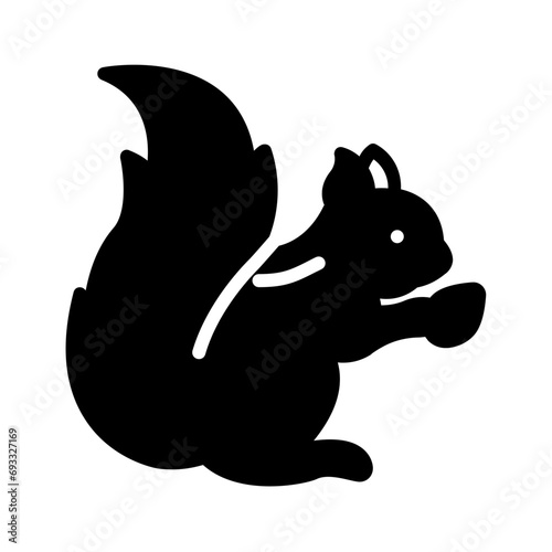 Solid black icon for Squirrel