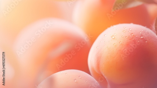Peaches on a blurred background