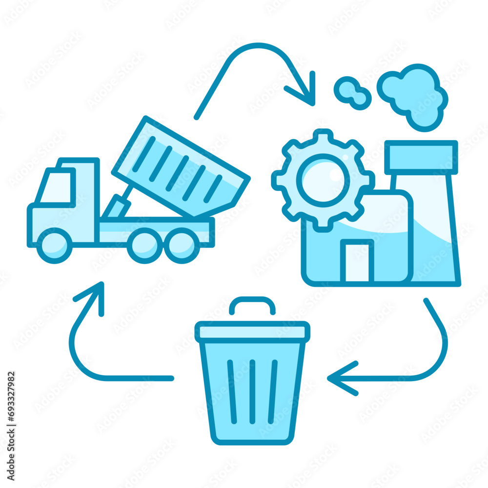 Fototapeta premium Recycle Process Icon