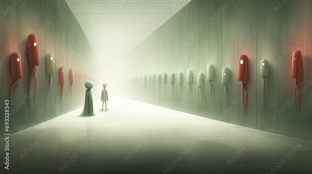 conceptual illustration of social anxiety