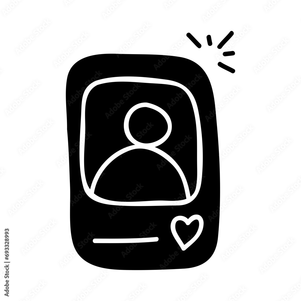 Profile icon in hand-drawn style Profile icon in hand-drawn style