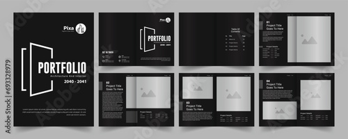 Architecture portfolio template design or interior portfolio