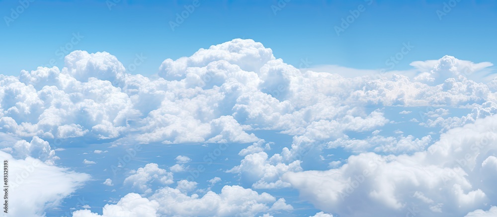 Observing cumulus cloud from above, vertical view, weather patterns.