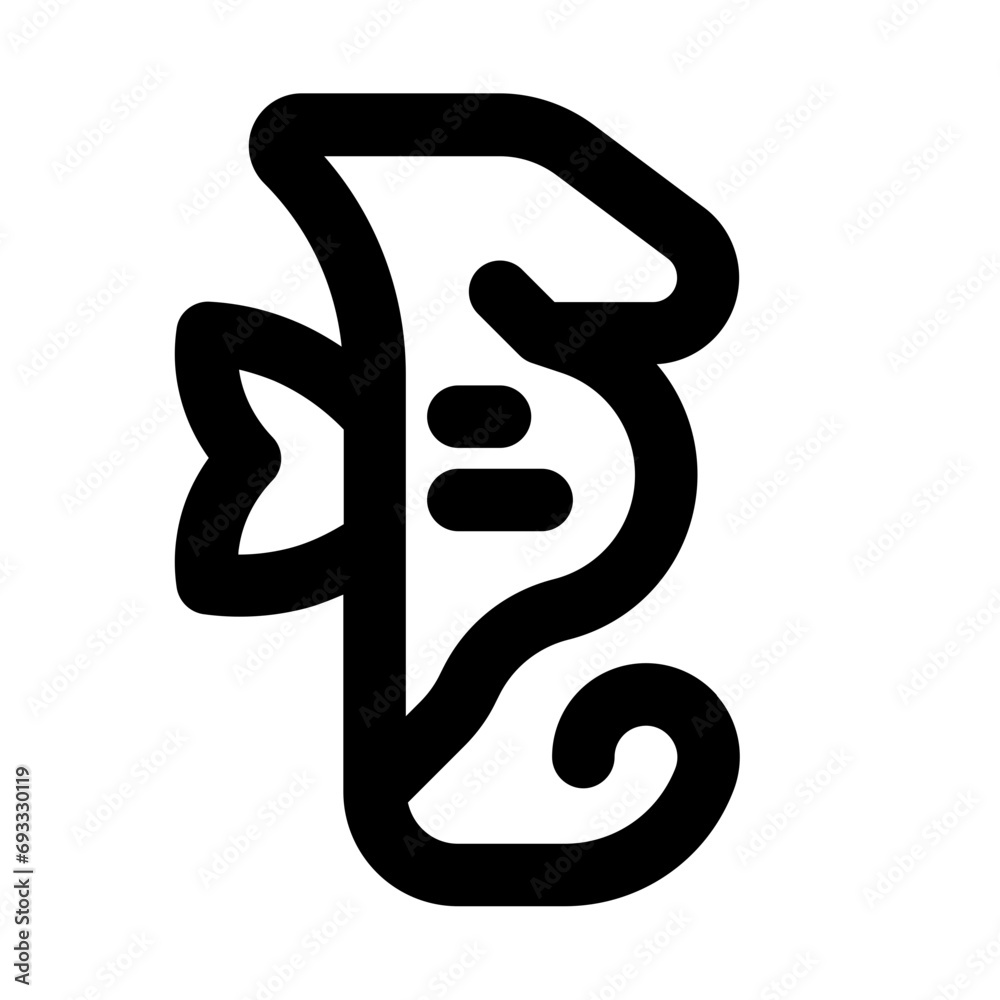 Sea Horse Line UI Icon Sea Horse Line UI Icon