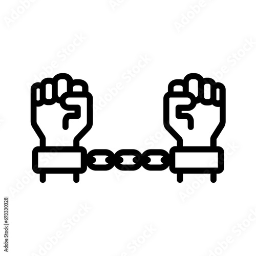 Black line icon for Detainment