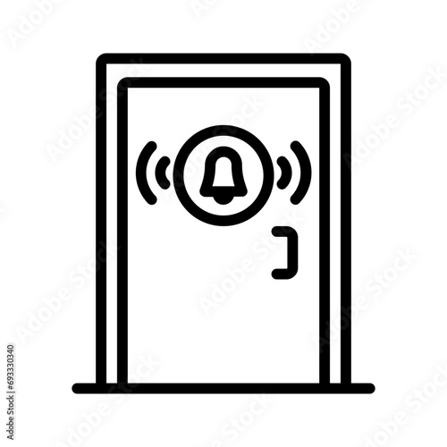 Black line icon for Doorbell