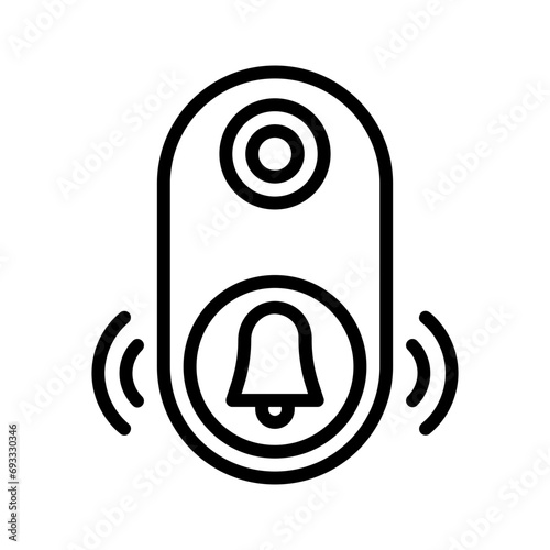 Black line icon for Doorbell