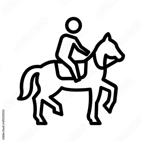 Black line icon for Riding
