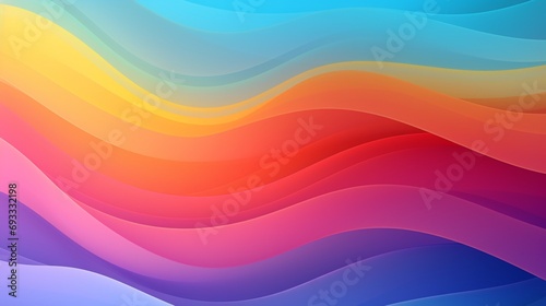wavy background with a spectrum of colors in a gradient, their waves flowing seamlessly, representing the fluidity of time and change, making it a versatile choice for various creative applications.