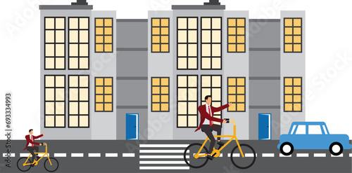 Financial city, A city with financial instruments. City buildings describing financial data statistics. The concept for economics, finance, calculation,