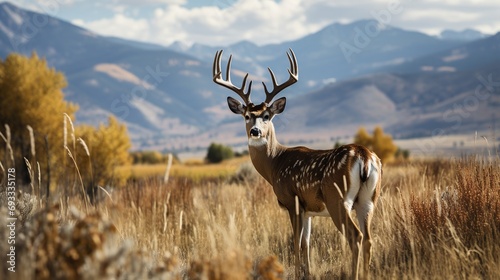 White-tailed deer in the Bitterroot Valley, captured in portraiture photo