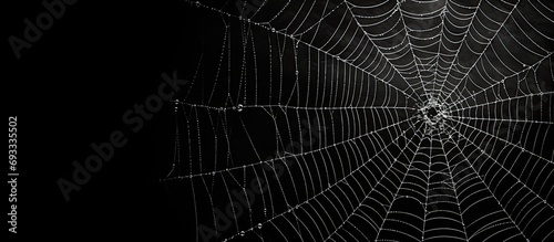 Monochrome spider web.