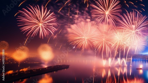 cinematic new years fireworks wallpaper photo