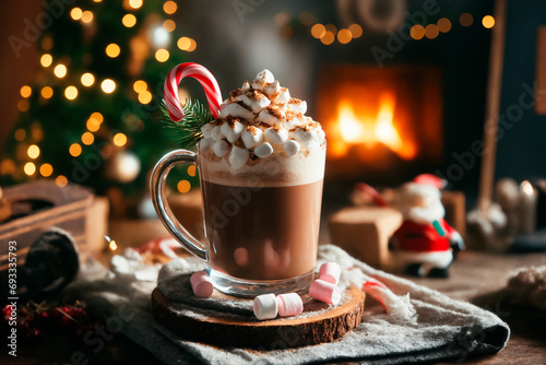 Festive Cocoa Delight: Christmas Hot Chocolate Cup