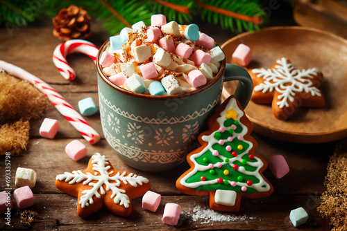 Festive Cocoa Delight: Christmas Hot Chocolate Cup