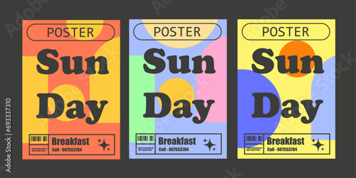 90s old vintage poster template