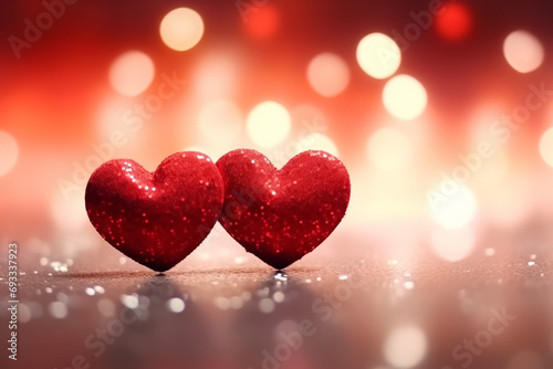 happy Valentine's Day, abstract light glitter background in love concept for valentines day