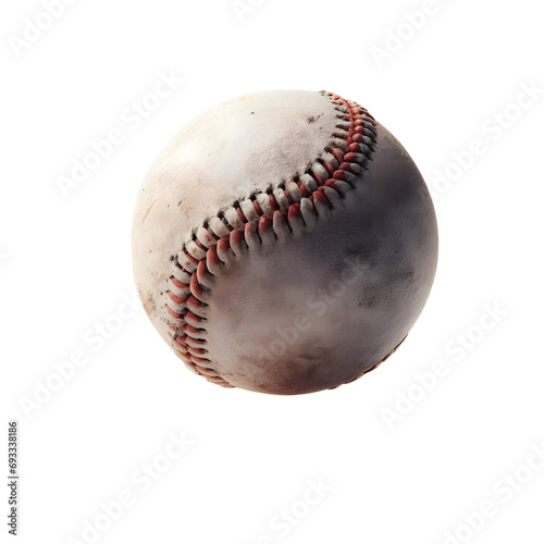 old realistic Baseball Ball Isolated on transparent background PNG