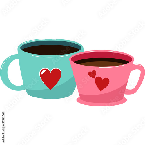Valentine Day Mug Illustration