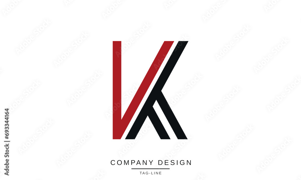 KV, VK, Abstract Letters Logo Monogram KV, VK, Abstract Letters Logo Monogram