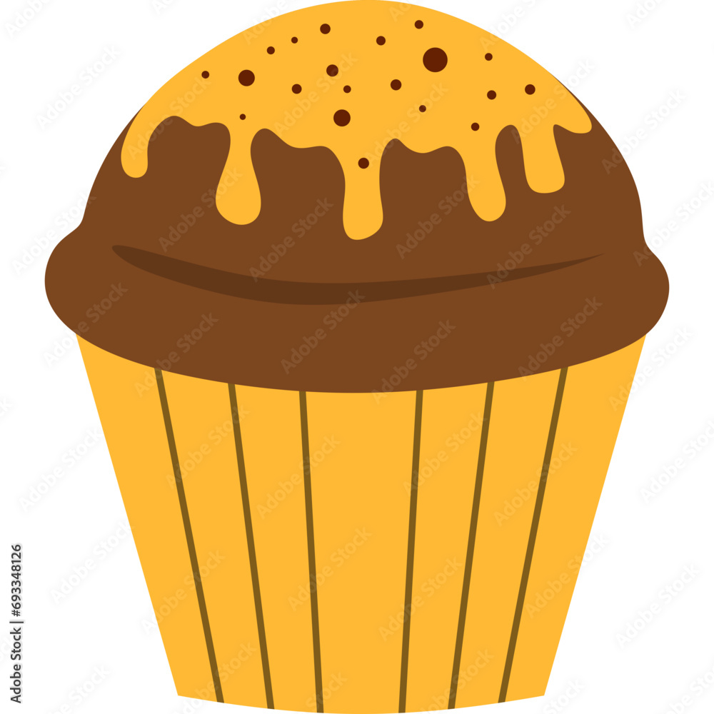 Cupcake Flat Illustration Cupcake Flat Illustration