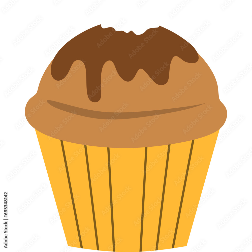 Cupcake Flat Illustration Cupcake Flat Illustration