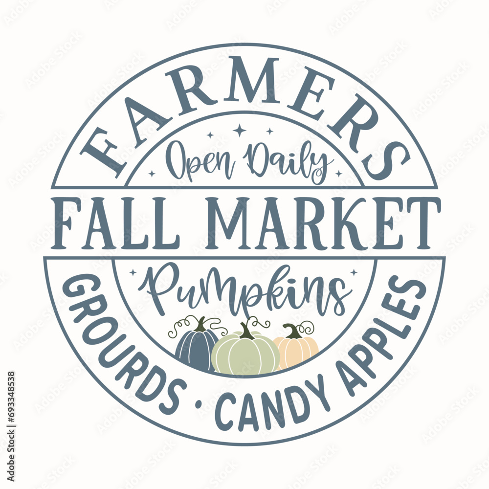 Fall Round Porch Signs Illustration, Autumn, Welcome, Sweater weather, Hello pumpkin, Farm fresh pumpkins, Happy thanksgiving