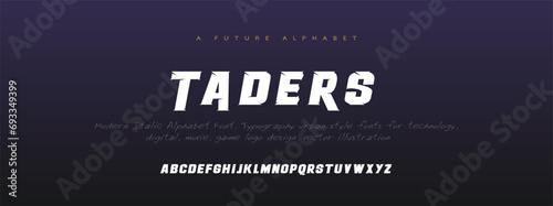 Traders Abstract Quality font alphabet. Minimal modern urban fonts for logo, brand etc. Typography typeface with small and capital alphabet and number. vector illustration