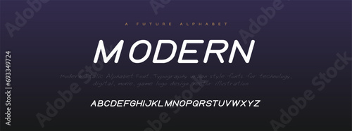 Minimal modern alphabet fonts. Typography minimalist urban digital fashion future creative logo font. vector illustration