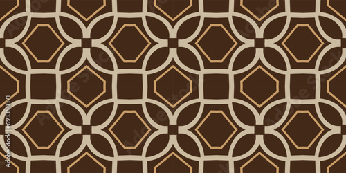 Schilderij op canvas Graphic modern pattern. Simple lattice graphic design
