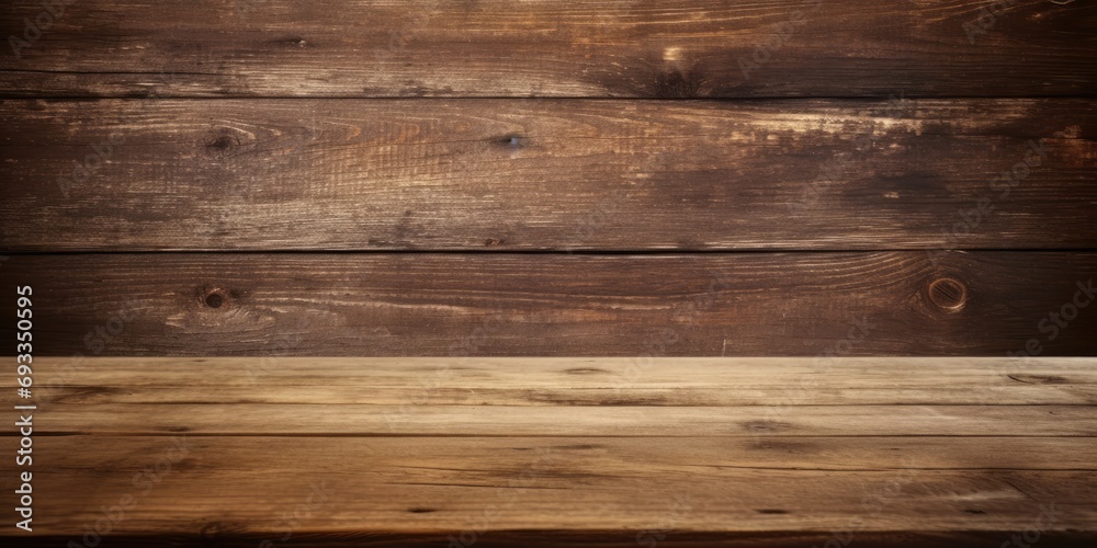 Fototapeta premium Aged wooden backdrop: table or ground.