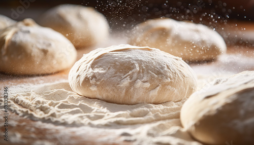 The visual appeal of dough rise, texture and the fermentation process photo