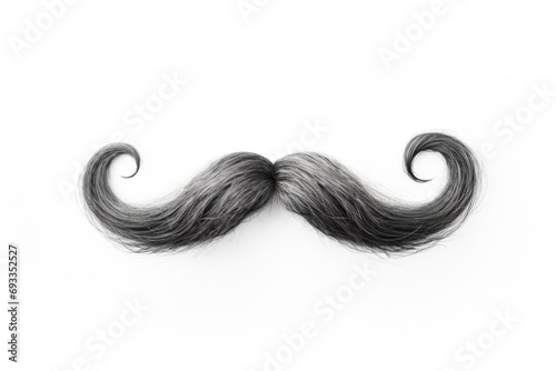A simple black and white photo of a moustache. Suitable for use in various creative projects