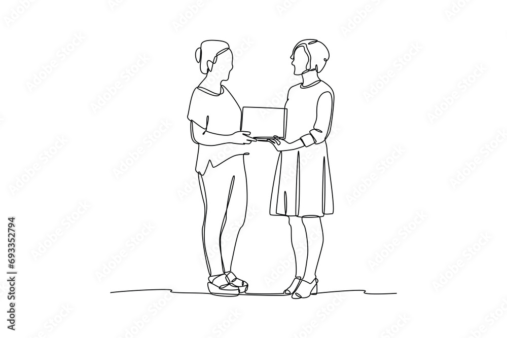 Gift box for best friend. Gift and donation minimalist concept, Vector simple illustration, simple line, continuous line. Gift box for best friend. Gift and donation minimalist concept, Vector simple illustration, simple line, continuous line.