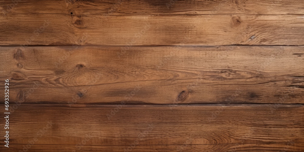 Aged, rugged wooden backdrop - textured brown surface for design, top-down view Aged, rugged wooden backdrop - textured brown surface for design, top-down view