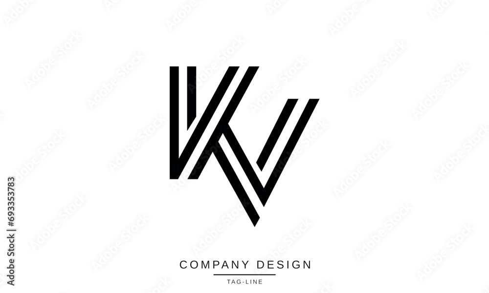 KV, VK, Abstract Letters Logo Monogram KV, VK, Abstract Letters Logo Monogram