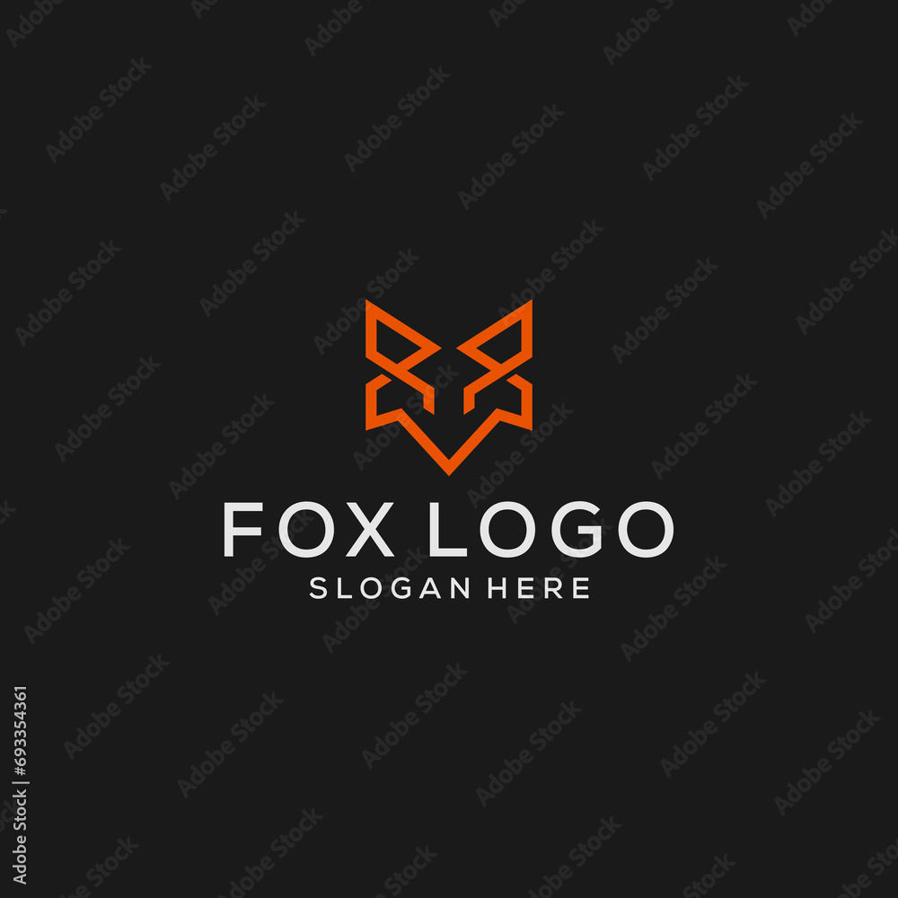 unique fox design, fox illustration, logo, vector unique fox design, fox illustration, logo, vector