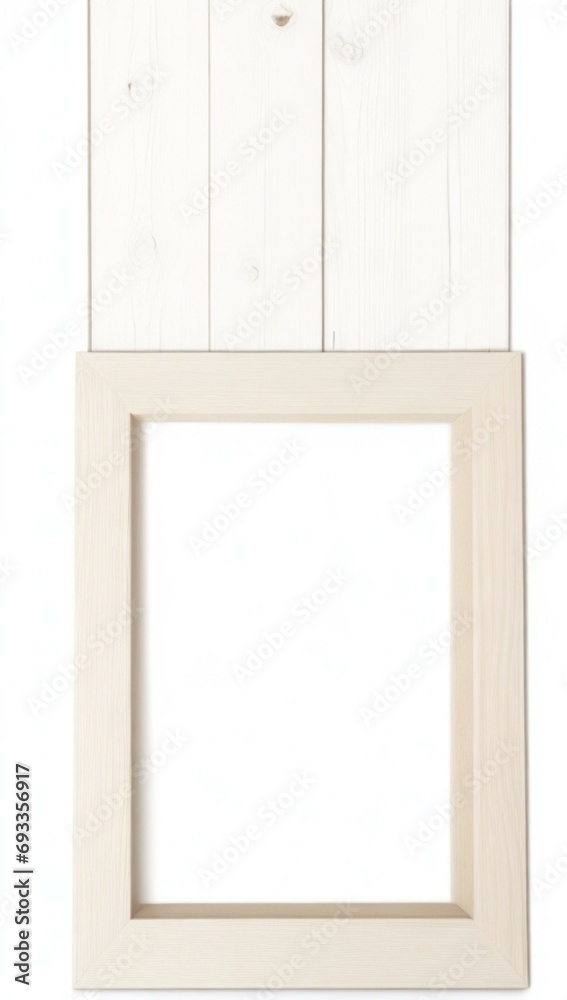 wooden frame on white wooden frame on white