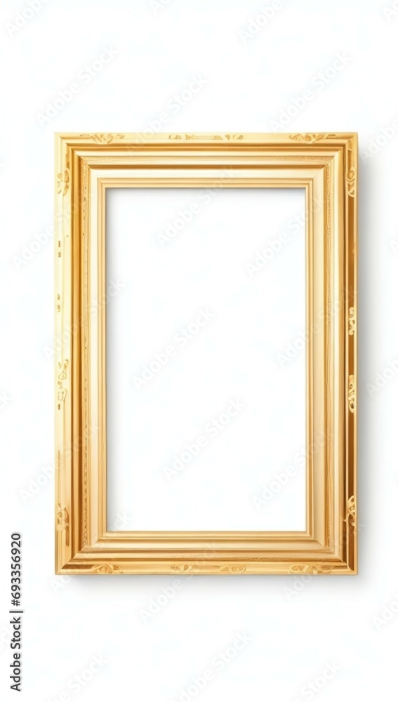 Golden picture fram White Background Golden picture fram White Background