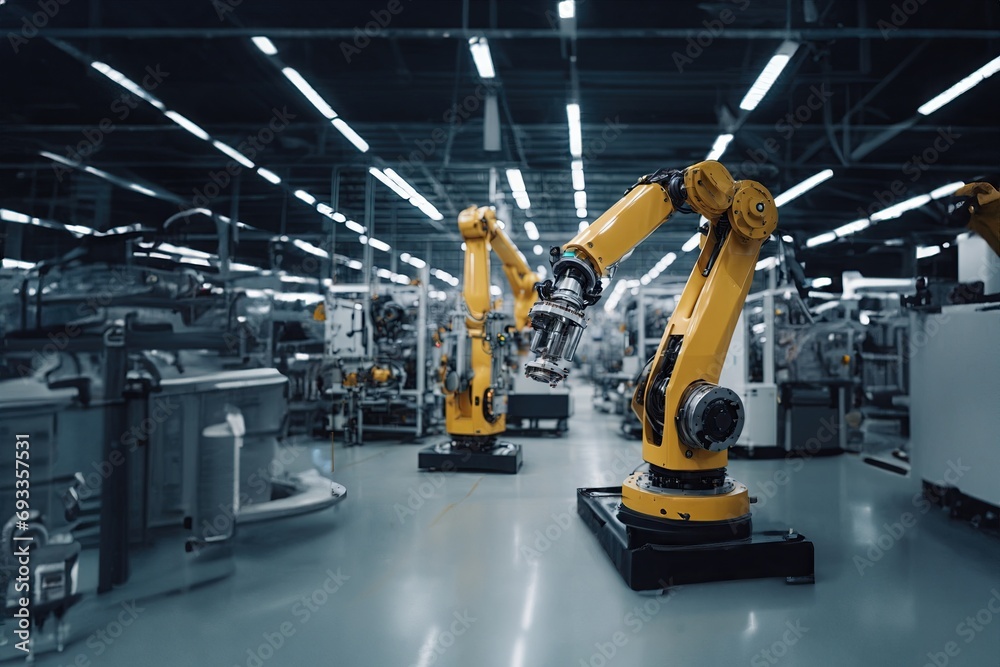 industrial robot, robotic arms as automation as production and manufacturing in a production line, in manufacturing hall, robotic arms industrial robot, robotic arms as automation as production and manufacturing in a production line, in manufacturing hall, robotic arms