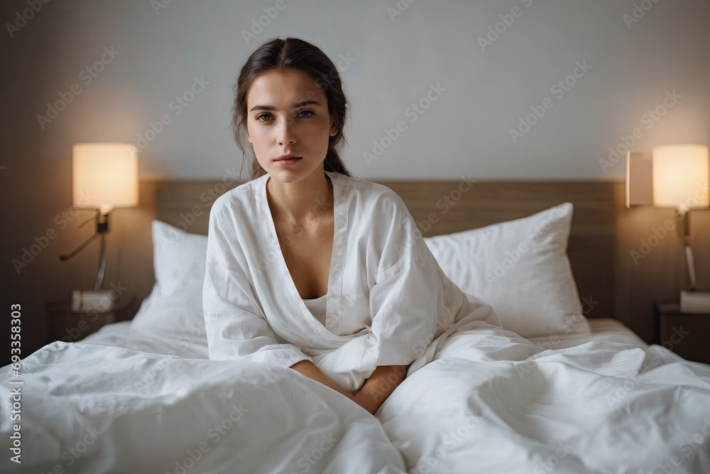 young adult woman, in a hospital or psychiatric ward young adult woman, in a hospital or psychiatric ward
