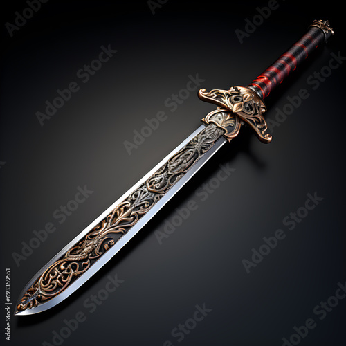 sword on a black isolated, shard blade