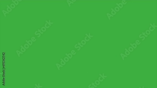Animation video loop spark element effect on green screen background photo