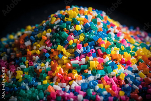 Colorful Plastic Granules in Exquisite Detail